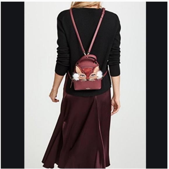 kate spade So Foxy Fox Binx Backpack purse crossbody bag nwot - Picture 2 of 8